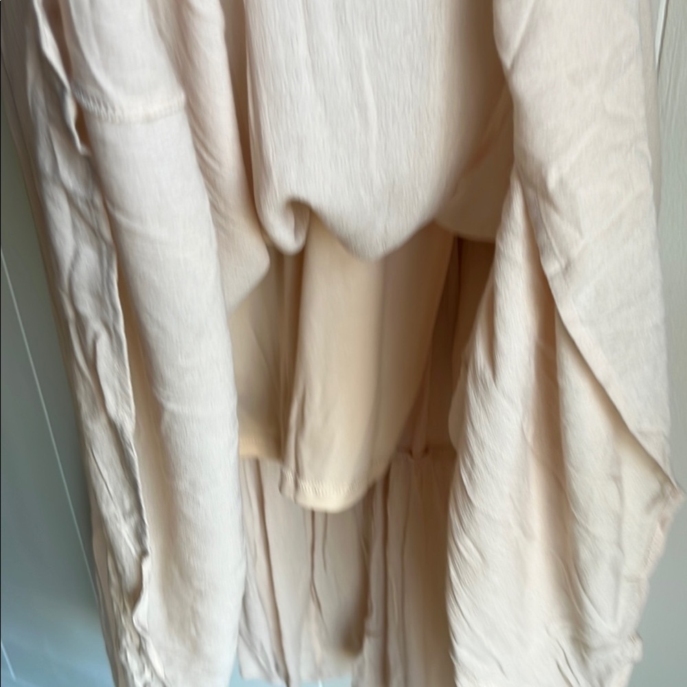 NWT Jodifl Women’s Cream Boho Cottage Core Maxi Ruffle Smocked Dress Sz 2X - Picture 13 of 16